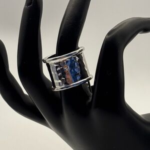 Chico’s Hammered Ginny Ring Silver size 6